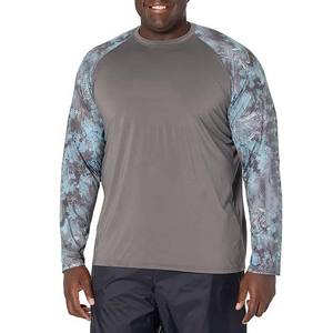 Camisas de pesca de rendimiento de manga larga con patrón sólido personalizado, protección UV, secado rápido, transpirable, Upf 50, ropa de poliéster por sublimación - Product Image 1