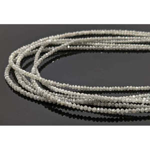 Perles de diamant gris 100% naturelles scintillantes de 1,8 à 2,4 mm pour la fabrication de bijoux - Diamants en vrac - Product Image 2