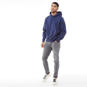 Sudadera con capucha teñida lisa de invierno con logotipo bordado personalizado Jersey de algodón 100% de corte regular Fabricante de ropa de calle de peso pesado polar - Product Image 3