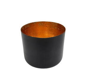 Bougeoir et pot de bougie de style moderne de couleur noire et de feuille d'or votive ronde de fer pour la maison et les décorations de mariage - Product Image 2