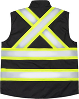Logo personnalisé vente en gros Construction hiver haute visibilité à manches longues 3M fluorescent travail hommes veste réfléchissante de sécurité