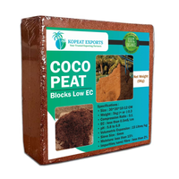 Bloque de Turba de Coco de 5 kg, Certificado ISO, Alta Calidad, Renovable, Biodegradable, Tierra para Macetas, Jardines Orgánicos, Invernaderos, Cultivos, pH 5.8-6.8