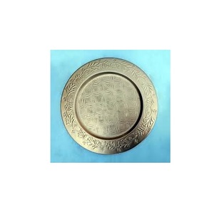 Placa de cargador de latón para mesa de boda, placa de cargador de latón para hotel, restaurante, servicio de cena - Product Image 5