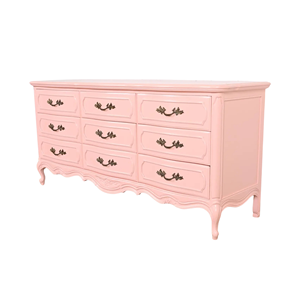 Commode classique en bois rose avec 9 tiroirs pour la chambre à coucher et le salon - Product Image 2