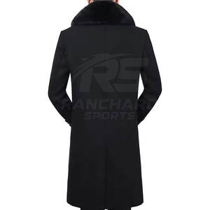 Fashion <b>Men</b> <b>Long</b> <b>Winter</b> <b>Coat</b> Warm Overcoat <b>Men</b> <b>Long</b> <b>Winter</b> <b>Coat</b> Classic Wool Blend Overcoat - Product Image 3