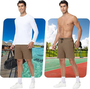 casual cotton fleece <b>shorts</b> <b>men</b> elastic waist soft fabric relaxed fit <b>lounge</b> workout summer clothing - Product Image 3