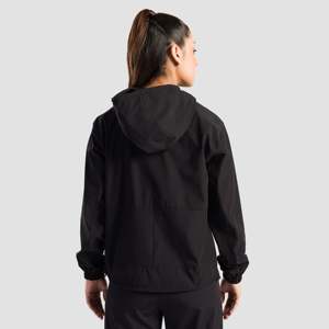 Chaqueta con Capucha Zephyr Negra para Otoño, Resistente al Viento - Product Image 2