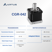 Réducteur cycloïdal de précision 42 mm 20 Nm 30 Nm Boîtier d'engrenages à faible jeu CGR-042 pour robotique, cobots, automatisation, servomoteur OEM ODM