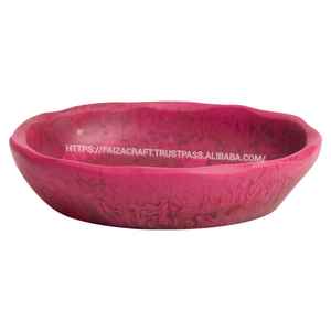 Cuenco de resina para presentación de comida Color Rosa Bowled Diseño de forma redonda Cuenco para servir para llegar - Product Image 2