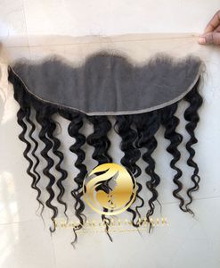 Extensión de tejido de cabello virgen dibujado único negro Natural mongol 13x4 HD transparente para suministros indios frontales de encaje - Product Image 2