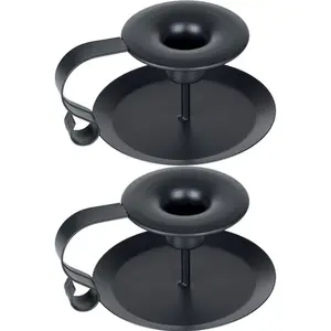 เชิงเทียนโลหะสีดำ2022ขายดีที่วางเทียนทำด้วยมือทรงสูงเคลือบผิวด้านสไตล์ไม่เหมือนใครตกแต่งงานแต่งงาน - Product Image 2