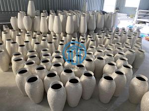 Florero azul hecho a mano de nácar para centro de mesa y decoración de hotel, diseño personalizado disponible - Product Image 5