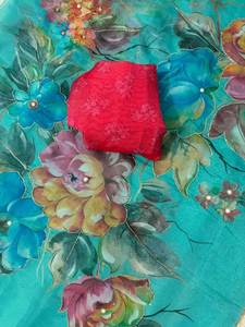 Tebi doux pur organza Saree Blouse le plus vendu Vintage Style Readymade Sari femmes hiver mariages fêtes KUNJ création rapide - Product Image 4