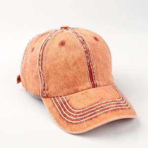 Spring and <b>Summer</b> New Style Pure Cotton Line Color Block Baseball Cap Outdoor Casual Sunshade Soft Top Duckbill <b>Hat</b> Trendy - Product Image 4