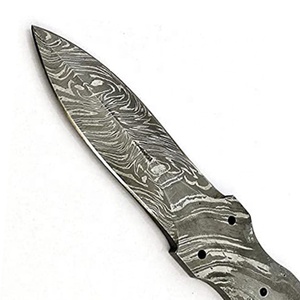 Lame vierge forgée à la main personnalisée en acier damas fait à la main de qualité supérieure couteau à lame vierge pleine soie avec couvercle - Product Image 6