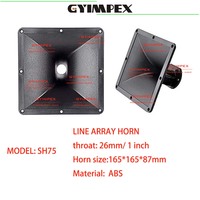 165*165*87mm Accessoires audio professionnels : Guide d'ondes pour haut-parleur de 1 pouce, Diffuseur de pavillon, Tweeter