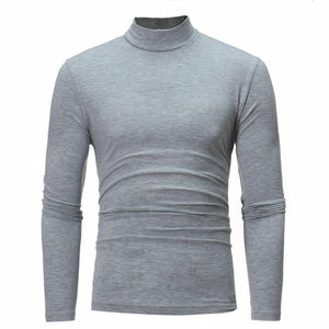 Wholesale Custom Blank Design Mock/Turtleneck Winter Sports Running Base Layer Top <b>Men's</b> <b>Long</b> <b>Sleeve</b> Athletic Shirts Pullover - Product Image 3