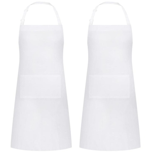 Classic 100% Cotton White Sleeveless Breathable Kitchen <b>Apron</b> Adjustable Neck Strap Durable Washable <b>Chef</b> <b>Apron</b> Pocket - Product Image 4