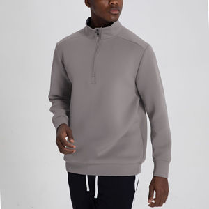 Sweatshirts personnalisables de qualité supérieure pour hommes Sweatshirts vierges Pull à fermeture éclair à col zippé Sweat-shirt pour hommes - Product Image 4