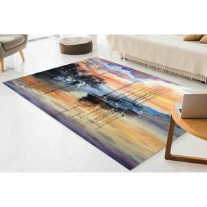 Alfombra con Diseño de Paisaje Costero: Fácil de Limpiar, Alfombra Suave con Vista al Mar, Alfombra Suave No Tejida - Product Image 4