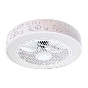 Ventilateurs de plafond LED blancs de 55 cm avec lumière - Product Image 1