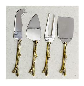 ชุดเครื่องตัดชีสแบบด้ามจับมีด้ามจับดีไซน์ใหม่4ชิ้นเครื่องมือตัดชีสสำหรับเครื่องตัดชีสส้อมและที่หั่นชีสโลโก้ตามสั่ง - Product Image 2