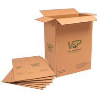 Boîtes en carton ondulé à double paroi utilisant du papier carton prêt à expédier avec logo personnalisé fabriqué par un fabricant du Vietnam