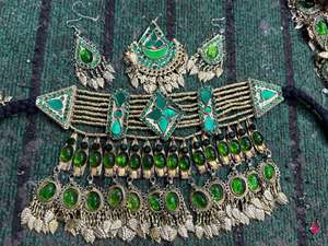 Style traditionnel afghan collier boucles d'oreilles ensemble vente chaude nouveaux bijoux anciens colliers faits à la main boucles d'oreilles ensembles de bijoux - Product Image 3