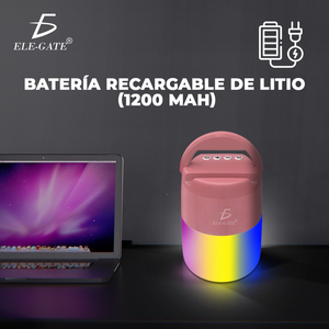 Altoparlante Bluetooth Portatile con Luci LED RGB, Mini USB, Aux, Microfono, Alimentazione DC, in Plastica, per Feste all'Aperto - Product Image 6