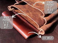 Sac de chasse en cuir fabriqué à la main avec ceinture ceinture Durable grand sac en cuir véritable sac d'extérieur pochettes de ceinture robustes