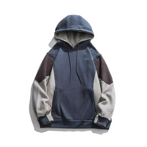 OEM Personnalisé Hommes Heavyweight 100% Coton Polaire Hoodies Patchwork Design pour l'hiver - Product Image 1