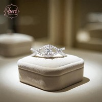 Bague pour femme Sheri Jewels en or blanc massif 18 carats, style ruban, diamant naturel brillant de 0,23 ct, clarté SI1-2 certifiée