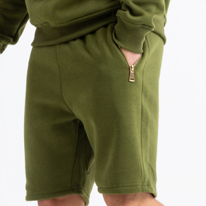 Sudaderas con capucha de tela de alta calidad y conjunto corto 100 por ciento de algodón para hombre Pakistán hizo ropa de entrenamiento de dos piezas con logotipo personalizado - Product Image 5