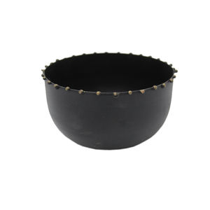 Ensemble de 2 bols de service en métal noir mat pour ustensiles de cuisine de couleur noire pour décor de vaisselle fait à la main - Product Image 3