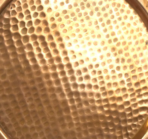 Plato y plato de servicio con revestimiento de cobre martillado de lujo, mesa de cocina decorativa para el hogar, bandeja de servicio de Metal segura - Product Image 6