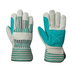 Guantes de trabajo de seguridad de protección de manos de cuero dividido de piel de vaca de alta resistencia Guantes de trabajo de larga duración de aparejo canadiense industrial - Product Image 6