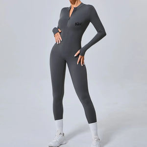 Yoga <b>Jumpsuit</b> Seamless High Waisted Women's Sports Wear Fitness Running Pants Sports Set - Product Image 1