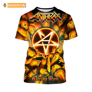 T-shirt décontracté imprimé Design imprimé, style décontracté, adapté aux hommes et aux femmes, le tissu est mélangé polyester-coton Jesse - Product Image 1