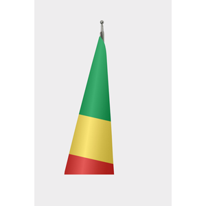 Drapeau en nylon et soie personnalisé 3x5 pieds avec impression numérique, logo personnalisé, mât en aluminium, bannière officielle de l'Intérieur de la République du Congo - Product Image 3