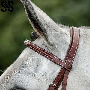 Customized High Quality PU Leather/Nylon <b>Horse</b> Bridle Classic Design Comfortable Noseband Browband Any Riding Style Custom - Product Image 5