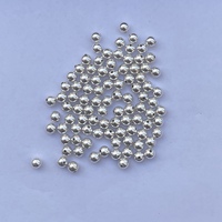 4mm 5mm 6mm 8mm 925 Sterling Silver Round Seamless Ball Beads for Jewelry Making Clasps Findings Accessories Gold Rose Spacer