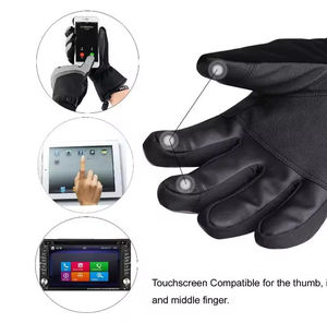 Gants de ski et de snowboard personnalisés, imperméables, à doigts entiers, fermeture à boucle et crochet, antidérapants, chauds, vente en gros, logo personnalisé pour hommes - Product Image 5