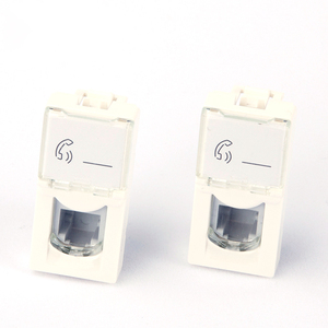 Mosaico de toma de teléfono 78731, RJ11 , 4 contactos, 2 módulos, blanco - Product Image 2