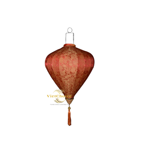 Lanterne en tissu de soie traditionnelle vietnamienne avec motif pour événements, décoration intérieure, salon, extérieur, suspension murale VietChoice - Product Image 2