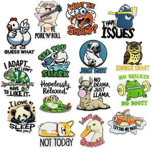 High Quality Custom Embroidery Patches <b>Iron</b> <b>On</b> Chenille Fabric <b>Badges</b> Clothing Accessories Fashion Patches for Hats Jackets Bags - Product Image 2