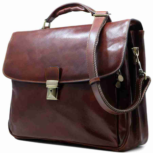 Vintage Handmade Laptop Briefcase Cowhide Leather Lightweight Office Bag with Organizer Pockets for Daily Use by Power Hint - Product Image 6