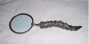 Reproduction antique meilleure lecture Zoom loupe en verre poli poignée en corne de buffle artisanat naturel corne en laiton métal - Product Image 4