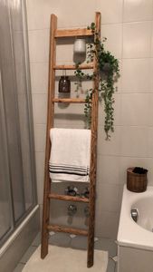 Bamboo Double Towel <b>Ladder</b>/Rack with Heater Mirror Polished Surface Modern Design for Hotel Use-Hot Sale & Best Price in Vietnam - Product Image 3