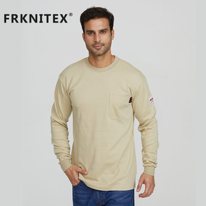 Fourniture d'usine OEM vente en gros NFPA 2112 100% coton <span class=keywords><strong>FR</strong></span> tricot à manches longues chemise de travail classée au feu - Product Image 5