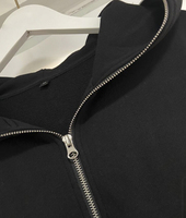 Sweat-shirts à capuche intégrale 100% coton pur polaire hiver 500 GSM |   Veste zippée intégrale et à double fermeture éclair, surdimensionnée, épaisse, brodée pour homme